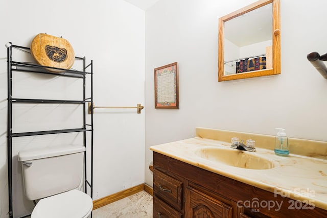 83 Snowy Cove Ln, Black Mountain, NC 28711 - bathroom featuring toilet, vanity, and baseboards