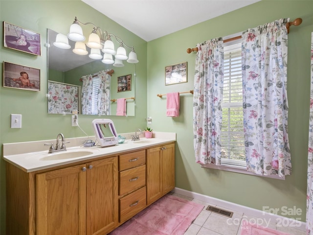 17 Gun Flint Dr, Burnsville, NC 28714 - full bath featuring double vanity, tile patterned floors, and baseboards