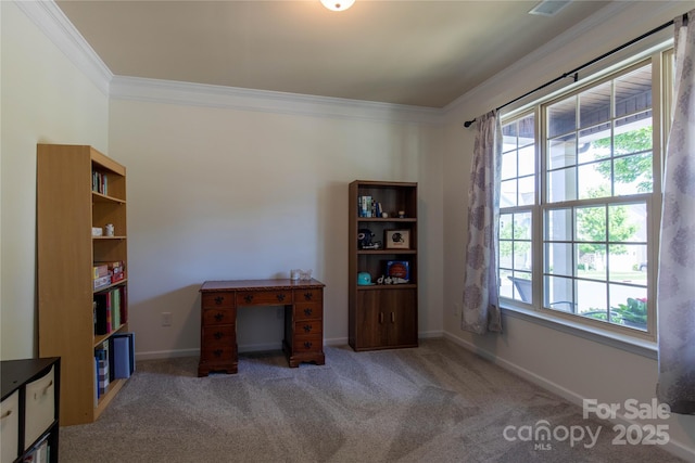 159 Saye Pl, Mooresville, NC 28115 - home office with crown molding and carpet