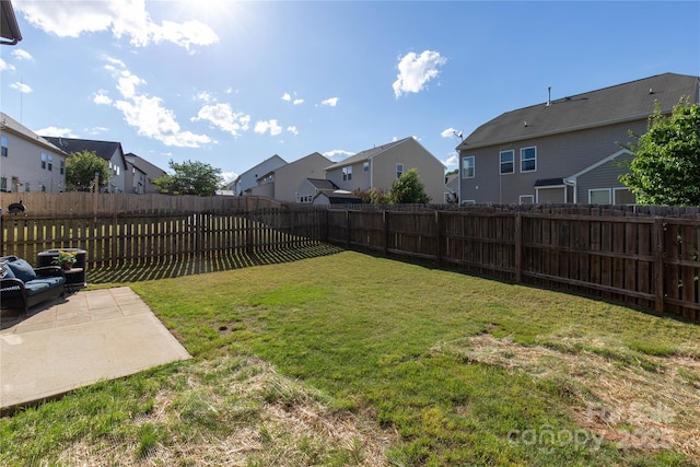 159 Saye Pl, Mooresville, NC 28115 - fenced backyard with a residential view and a patio area