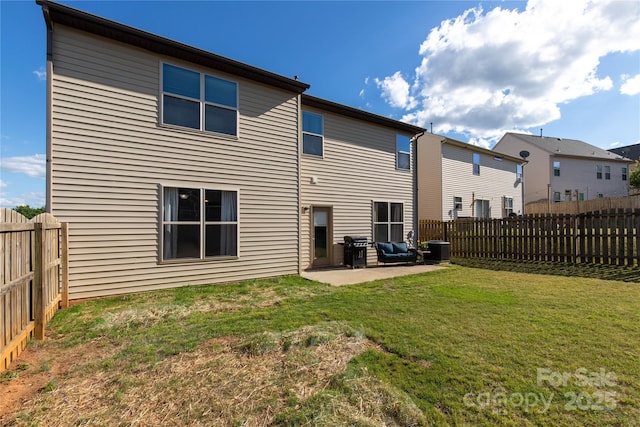 159 Saye Pl, Mooresville, NC 28115 - rear view of house featuring a patio area, a fenced backyard, and a residential view