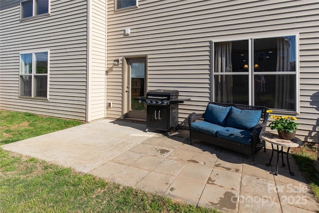159 Saye Pl, Mooresville, NC 28115 - view of patio / terrace featuring an outdoor living space and grilling area
