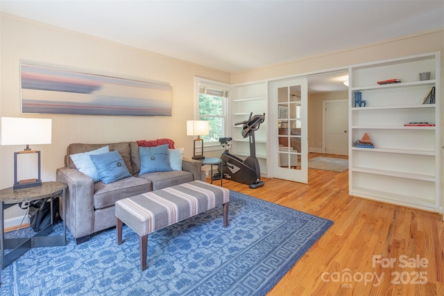 47 Lakeview Rd, Asheville, NC 28804 - living area featuring french doors and wood finished floors
