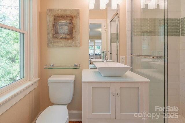 47 Lakeview Rd, Asheville, NC 28804 - full bath with toilet, a shower stall, and vanity