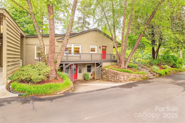 47 Lakeview Rd, Asheville, NC 28804 - view of front facade with stairs and a deck