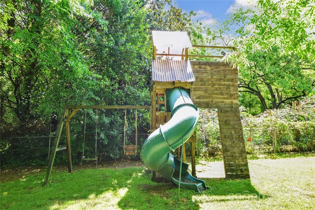 1101 Pee Dee Ave, Albemarle, NC 28001 - view of jungle gym featuring a lawn