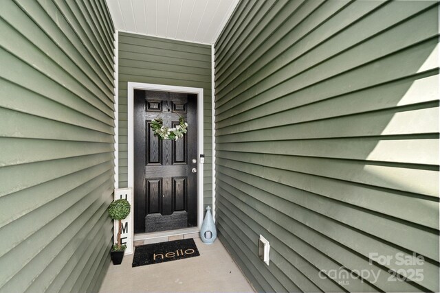 view of doorway to property