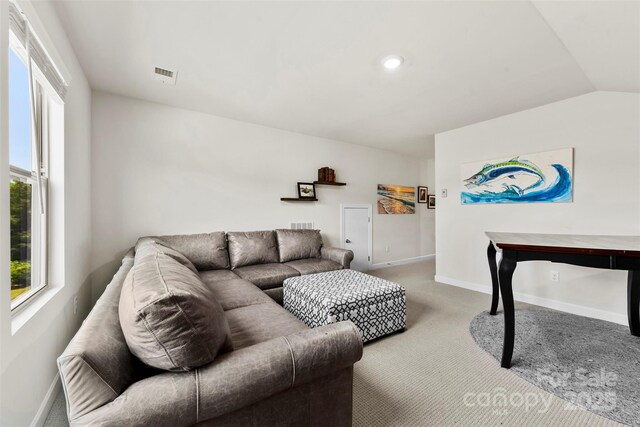 5727 Lavaux Ct, Charlotte, NC 28214 - living room featuring carpet floors, baseboards, plenty of natural light, and recessed lighting