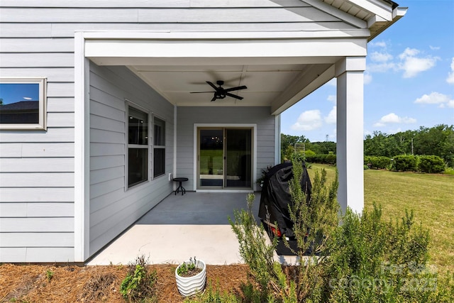 5727 Lavaux Ct, Charlotte, NC 28214 - view of patio / terrace with a ceiling fan