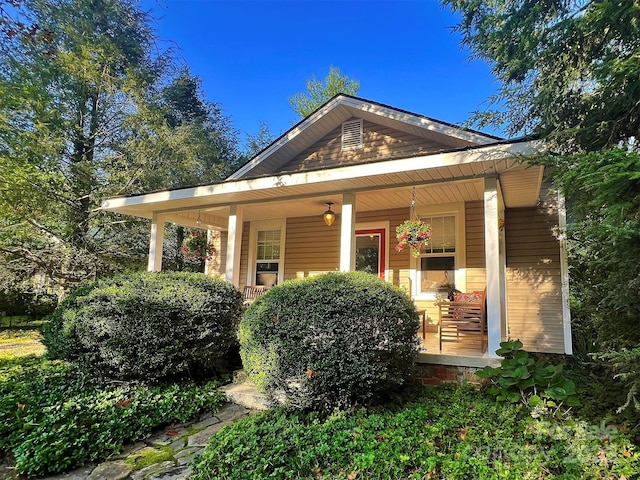 bungalow featuring a porch