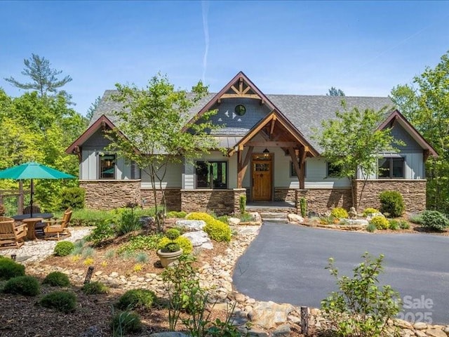 2054 Catawba Trl Unit 162, Nebo, NC 28761 - view of front of home with stone siding