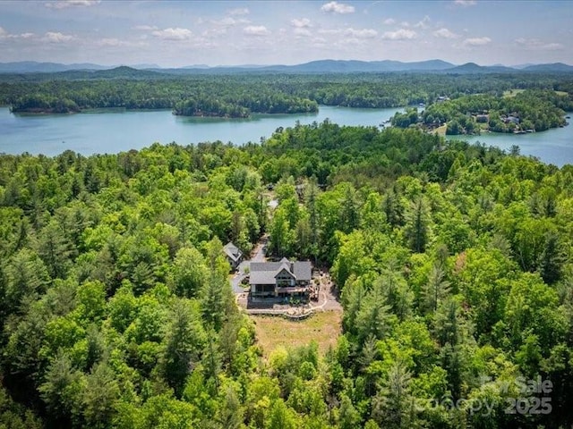 2054 Catawba Trl Unit 162, Nebo, NC 28761 - drone / aerial view of a heavily wooded area and a water and mountain view
