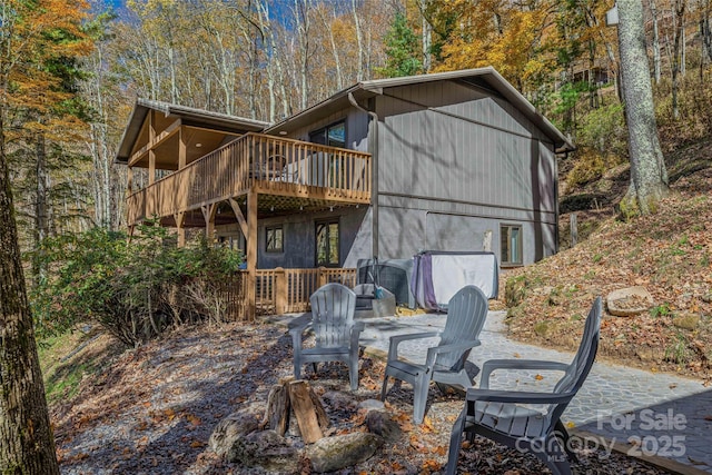 466 Hanging Rock Rd, Mars Hill, NC 28754 - view of patio / terrace with a wooden deck