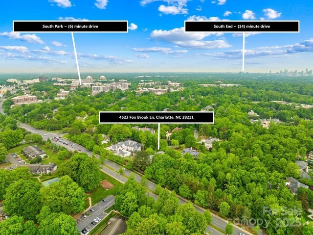 4523 Fox Brook Ln, Charlotte, NC 28211 - drone / aerial view