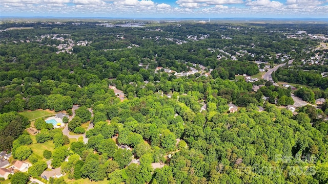 bird's eye view of a heavily wooded area
