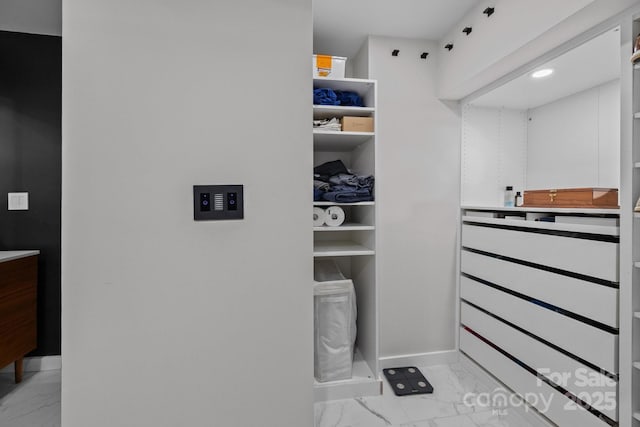 222 Riverview Ter, Clover, SC 29710 - walk in closet with light marble finish flooring