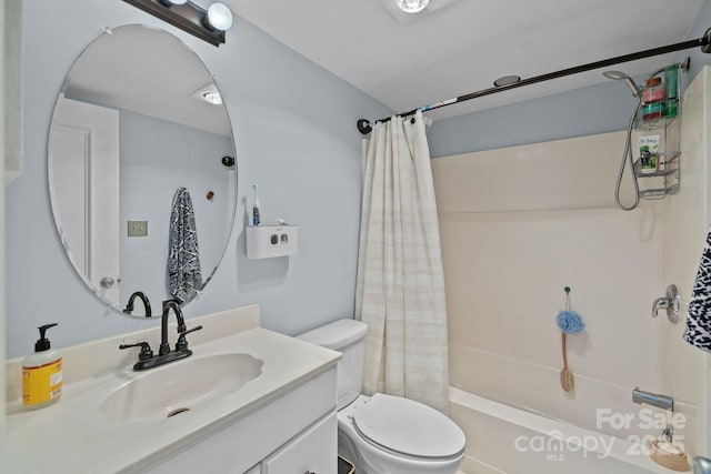 222 Riverview Ter, Clover, SC 29710 - bathroom featuring toilet, vanity, and shower / bath combo