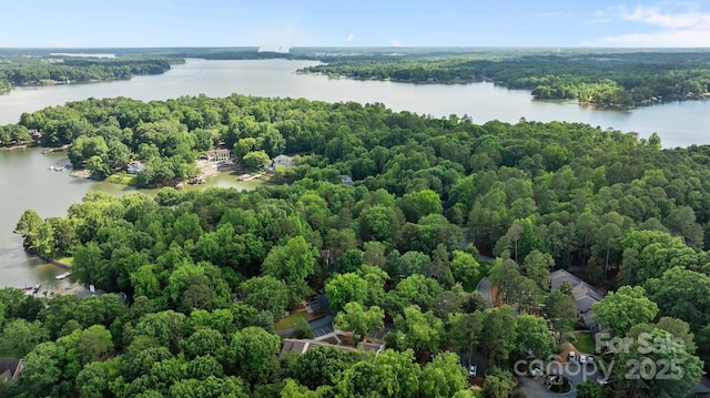 222 Riverview Ter, Clover, SC 29710 - drone / aerial view of a large body of water and a heavily wooded area