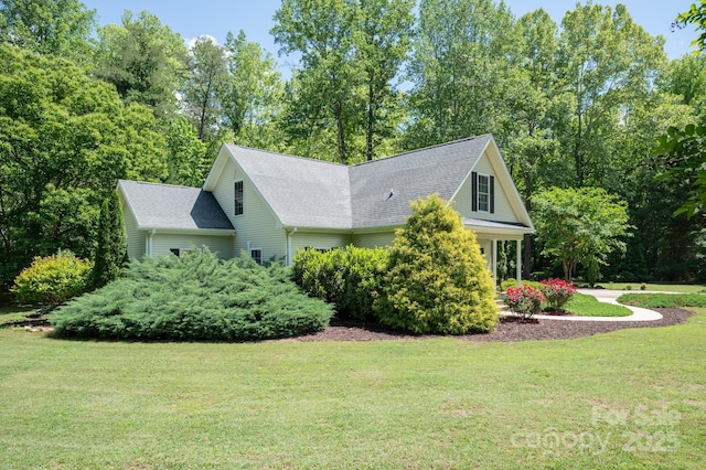 19 Lynnbrook Way, Columbus, NC 28722 - view of home's exterior with a lawn and a shingled roof