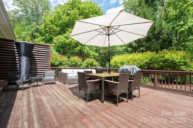 19 Lynnbrook Way, Columbus, NC 28722 - wooden deck with an outdoor living space, grilling area, and outdoor dining space