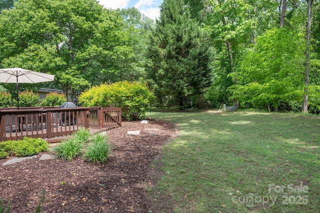 19 Lynnbrook Way, Columbus, NC 28722 - view of green lawn featuring a deck