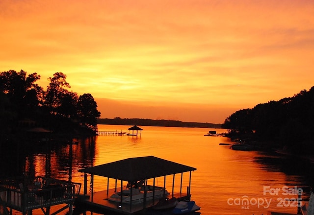 27037 Tidal Way, Tega Cay, SC 29708 - dock featuring a water view and boat lift