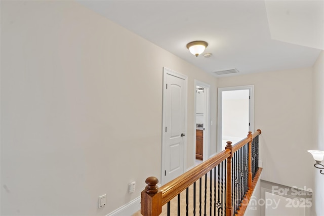 104 Whiterock Dr, Mount Holly, NC 28120 - hallway with an upstairs landing and baseboards