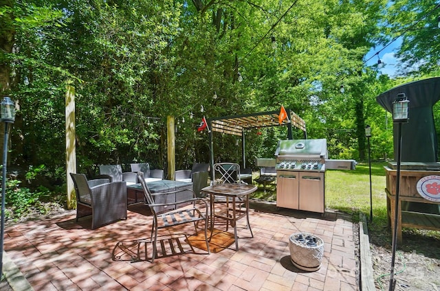 4647 General Pershing Dr, Charlotte, NC 28209 - view of patio / terrace featuring a pergola