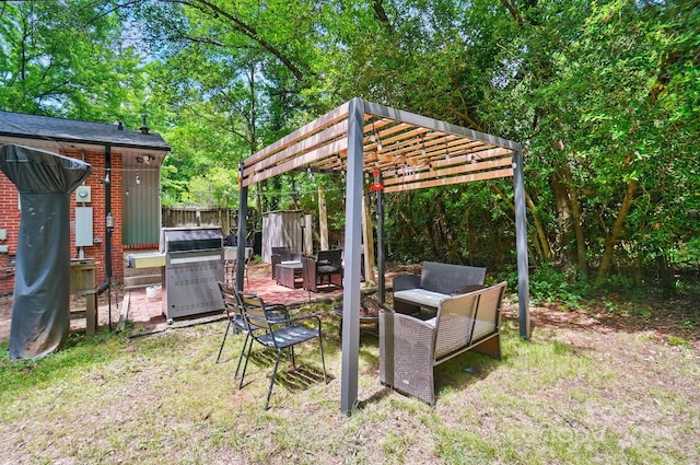 4647 General Pershing Dr, Charlotte, NC 28209 - view of yard with a gazebo, fence, and a patio area