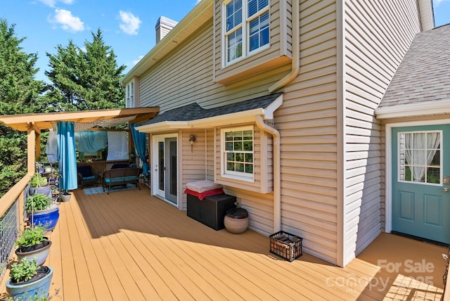 50 Pinerose Dr, Weaverville, NC 28787 - view of wooden deck