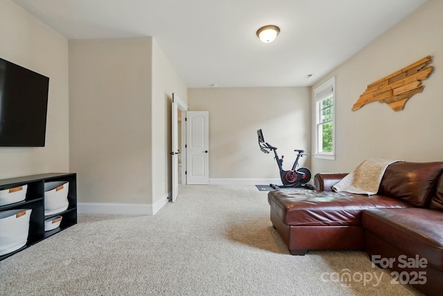 15714 Laurel Oak Cres, Davidson, NC 28036 - living room featuring carpet flooring and baseboards