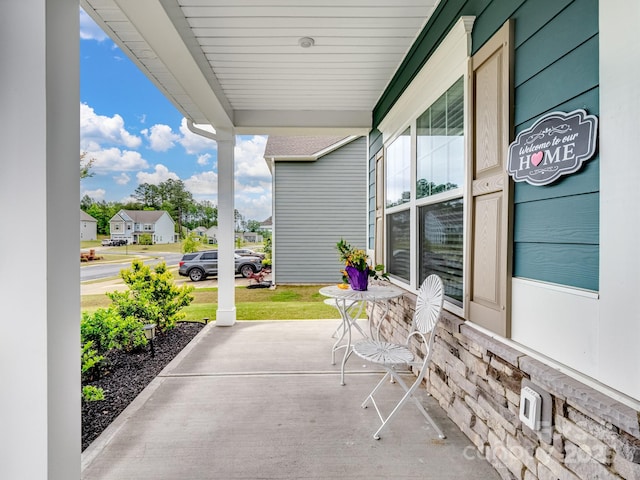 6381 Trinity Crossing Cir, Kannapolis, NC 28081 - porch featuring a residential view