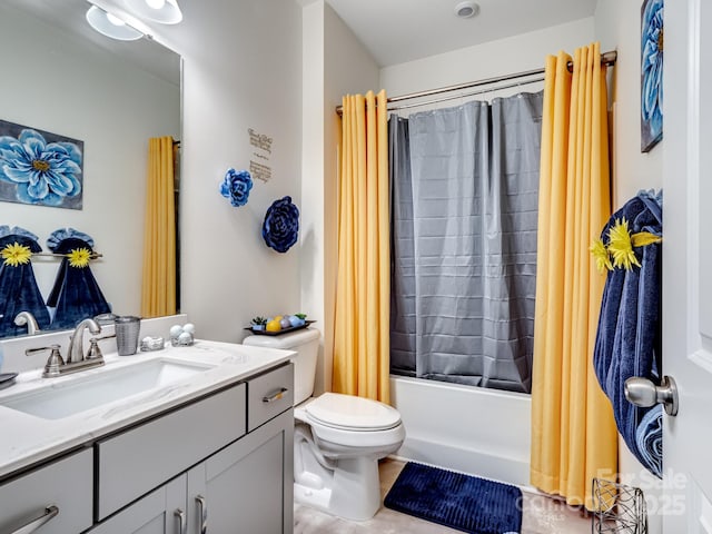 6381 Trinity Crossing Cir, Kannapolis, NC 28081 - full bathroom with vanity, toilet, and shower / bath combo