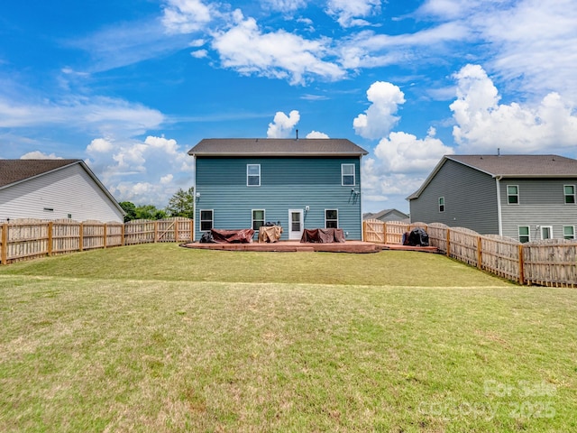 6381 Trinity Crossing Cir, Kannapolis, NC 28081 - rear view of house featuring a wooden deck