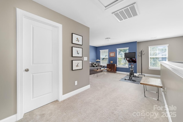 3615 Alamito Ln, Charlotte, NC 28214 - exercise area featuring carpet floors and baseboards