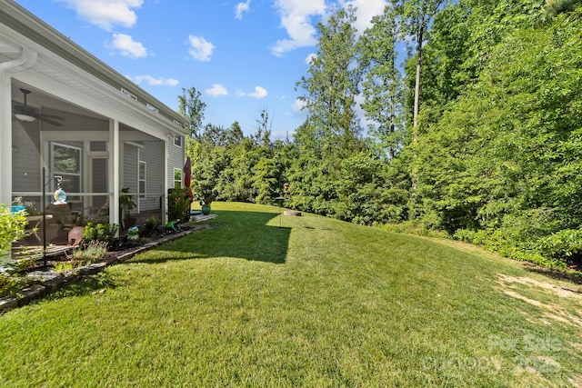 3615 Alamito Ln, Charlotte, NC 28214 - view of green lawn with ceiling fan