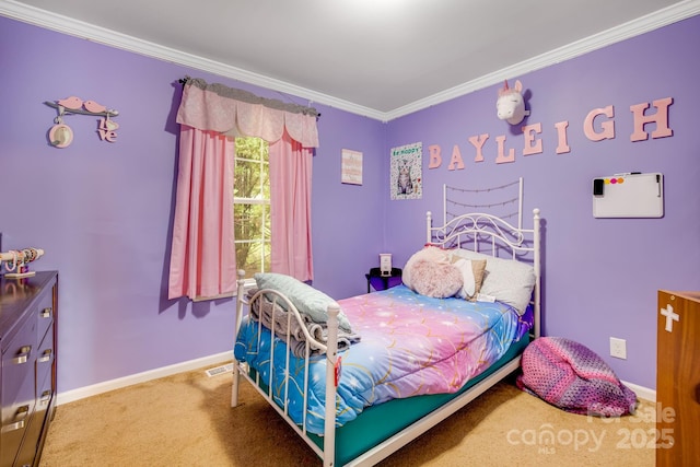 14 Phoenix Cir, Alexander, NC 28701 - bedroom featuring crown molding, carpet floors, and baseboards