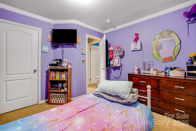 14 Phoenix Cir, Alexander, NC 28701 - bedroom featuring carpet floors, ornamental molding, and baseboards