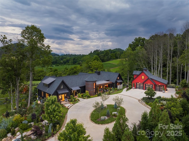 163 Annabelle Linn Dr, Fairview, NC 28730 - aerial view of property and surrounding area featuring a heavily wooded area