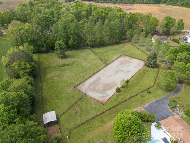 aerial view of sparsely populated area