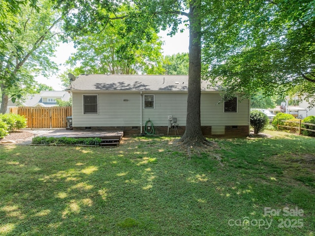 21614 Colina Dr, Cornelius, NC 28031 - rear view of house with crawl space