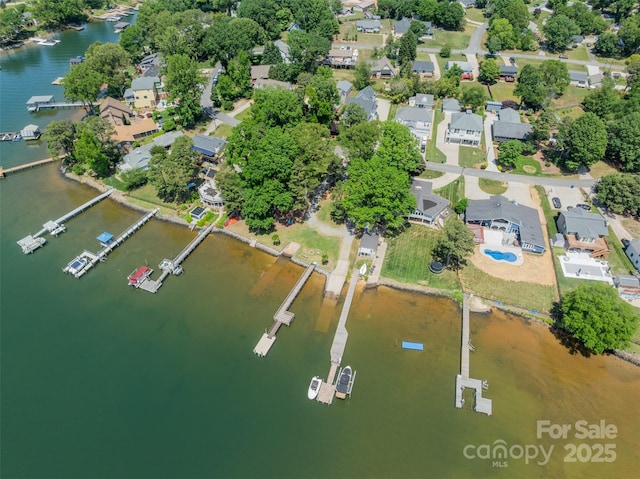 21614 Colina Dr, Cornelius, NC 28031 - aerial view of property and surrounding area featuring a large body of water and nearby suburban area