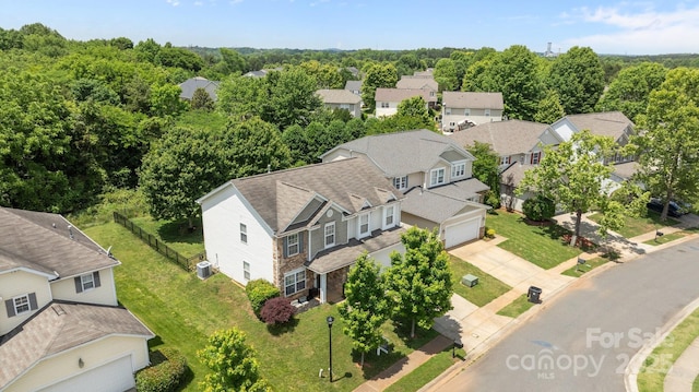 aerial view of residential area