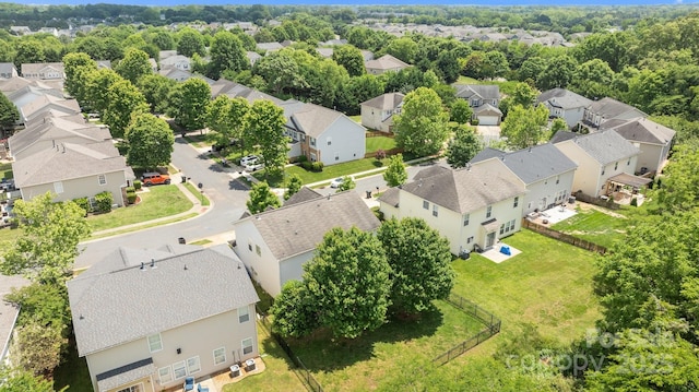 aerial view of residential area