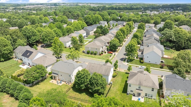 aerial view of residential area