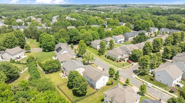 aerial view of residential area
