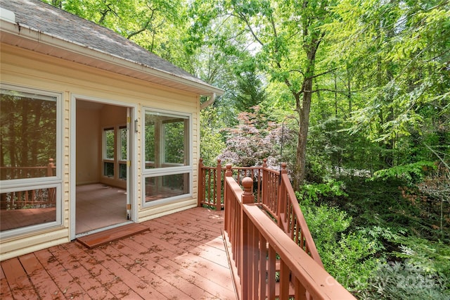 view of wooden deck