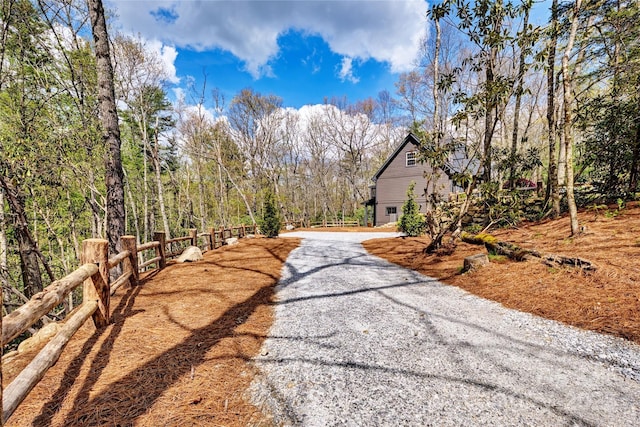 view of dirt / gravel road