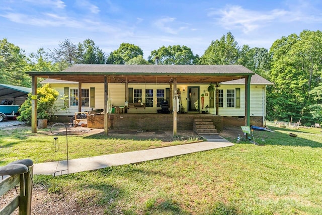 4155 Slanting Bridge Rd, Sherrills Ford, NC 28673 - ranch-style home featuring a front lawn