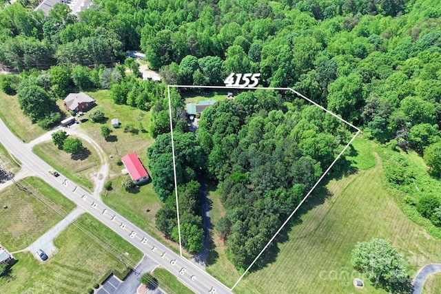 4155 Slanting Bridge Rd, Sherrills Ford, NC 28673 - aerial view of property and surrounding area with property boundaries highlighted
